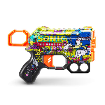 X-Shot Skins Menace - Sonic Hyper Spike (2 Pack + 16 Darts) By Zuru, X-Shot, Easy Reload, Air Pocket Dart Technology, Toy Foam Dart Blaster For Kids, Teens, Adults, Frustration Free Packaging