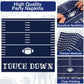 Qyeahkj 25 Guests Cowboys Football Party Plates And Napkins Supplies American Football Team Platters Tableware Set Touch Down Bl