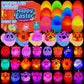 ChildFun Prefilled Easter Eggs with Light Up 3D Animal Pop Toys, 24 Pack Easter Eggs Filled, Easter Basket Stuffers for Toddler 