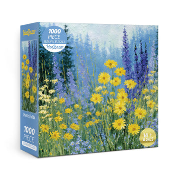 Beautiful Flower Plant Puzzles for Adults 1000 Pieces Nature, Colorful Spring Painting Lavender Floral Jigsaw Puzzles, Pretty Tr