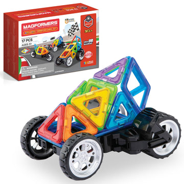 Magformers Amazing Transform 17Pc Wheel Set | Magnetic Tiles For Stem Development, And Critical Thinking | Magnetic Blocks And Building Tiles To Develop Problem-Solving Ability And Shape Recognition
