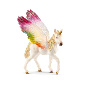 Schleich Bayala, Unicorn Toys, Unicorn Gifts For Girls And Boys 5-12 Years Old, Winged Rainbow Unicorn Foal Multicolor, Large