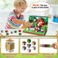 100Pcs Magnetic Blocks - Travel Magnetic Building Blocks Set With 2-In-1 Magnet Box, Magnet Cubes Build Forest Farm Stem Sensory