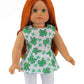 American Fashion World St. Patricks Day Outfit for 18-Inch Dolls | Headband and Shoes Included | enhanced Quality & Trendy Design | Dolls Clothes | Outfit Fashions for Dolls for Popular Brands