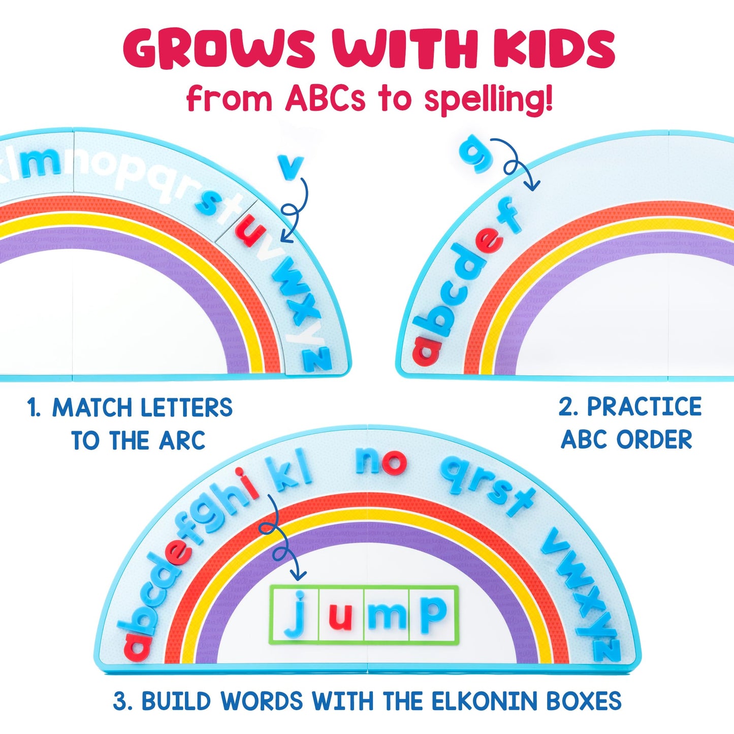 Educational Insights Abc Arc Mat Alphamagnets Small Group Set - Alphabet Puzzles For Kids, Letter Learning Kit, Preschool Classr