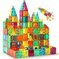 Anbalulu Magnetic Building Tiles Set, 63PCS Multicolor Stacking Blocks, Durable ABS Construction Toys for Kids