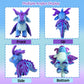 Wings Dragon Plush Stuffed Animal Plushies Toy Kawaii Dragon Decor Merch Present For Kids Boys Girls For Aged 3+ (Purple)