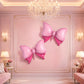 GROOVYDUDZ Large Pink Bow Foil Balloon Decoration for Baby Shower | Girl Birthday | Bowtie Balloon Party Decorations (Pack of 2)