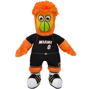 Bleacher Creaturs Miami Heat Burnie 10'' Plush Figure- A Mascot For Play Or Display