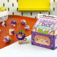 1985 Games Kawaii Cat Dice Set - Acrylic, 2.75 cm, Blackberry, Milk Carton-Inspired for DND & TTRPGs