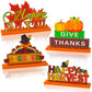 4 Pieces Thanksgiving Party Decorations Wooden Happy Fall YAll Party Supplies Thanksgiving Centerpieces Autumn Table Decoration