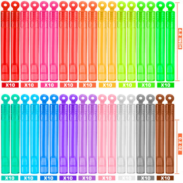 180 Piece Bubble Wands, 18 Colors Mini Neon Bubble Toy Bulk With Box For Halloween, Easter Basket Stuffers, Assortment Bubble Party Favors For Outdoor Indoor Activity Use, Child Kid Classroom Reward