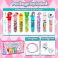Leitait 24 Pack Colorful Plastic Charm Bracelet Making Kit, Small Arts & Crafts for Kids, Unicorn Party Favors, Gifts for Girls Ages 4-8