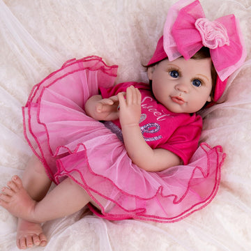 Aori Lifelike Reborn Baby Doll,22 Inch Realistic Newborn Baby Girl Dolls, Gift Set For Kids 3+, Grand-Parents, Pre-Parents