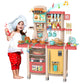 Kids Play Kitchen,Kitchen Playset with 65pcs Kitchen Toys for Toddlers,Play House Accessories with Spray Stove, Simulated Steam,