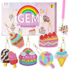 Matharago Diamond Art For Kids 6 Pcs Diy Diamond Painting Girls Keyrings Set, Painting By Number Gem Keychains Craft Kits For Ki