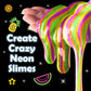 Original Stationery Tropical Glow In The Dark Slime Kit To Make Neon Crunchy Slime, Floam, Jelly Cube And Rainbow Slime, Fun Slime Kit For Girls 10-12