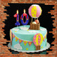 FAMGift Birthday Candle - Number 10 Wax Cake Topper, Red & Blue Cartoon Theme for Boys & Girls, Perfect for 10th Birthday Party Decorations