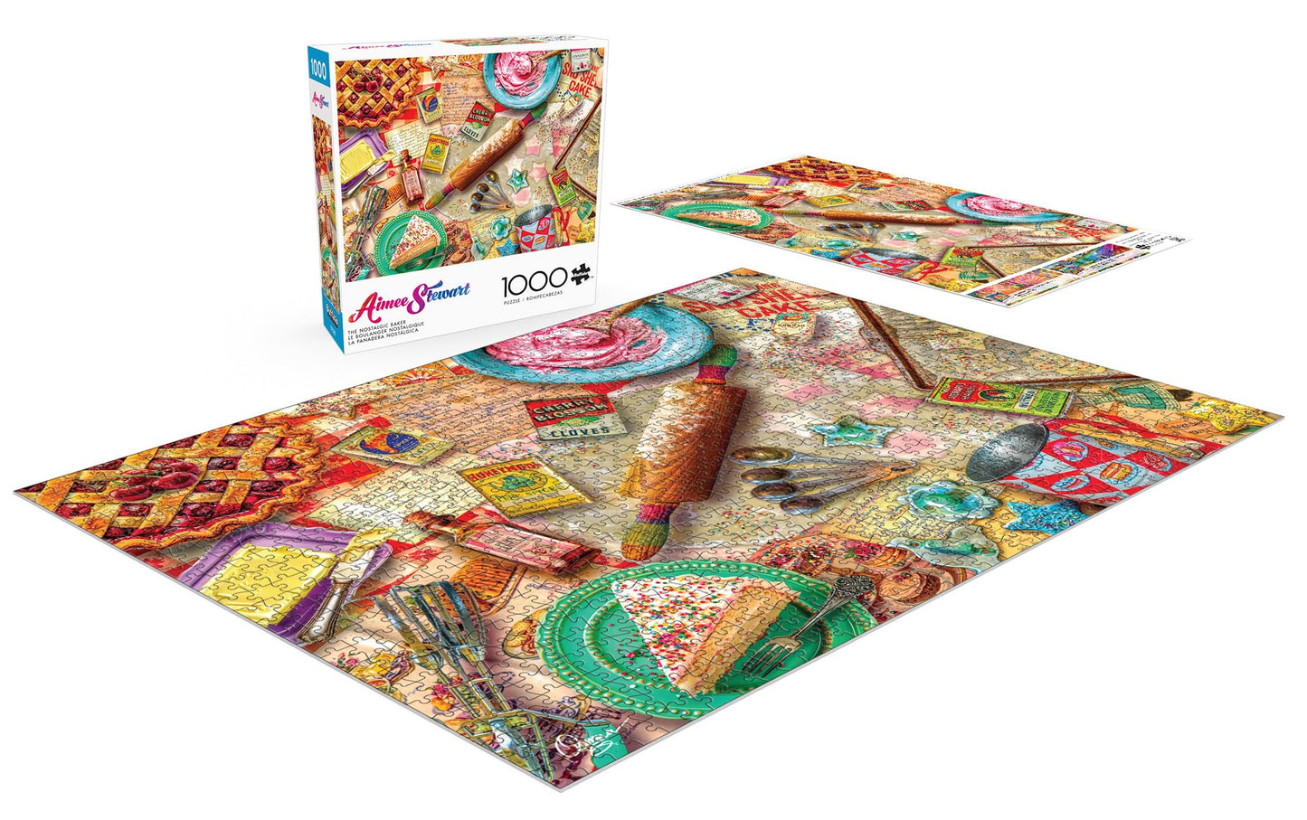Buffalo Games 1000 Piece Jigsaw Puzzle - Aimee Stewart The Nostalgic Baker, Multicolor, 26.75 x 19.75 Inches, Challenging Fun for Adults