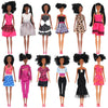 12 Piece African American Black Toy Doll Playset  11.8 enhanced Fashion Diversity Dolls  Variety Pack for Kids  Girls' Party Favors