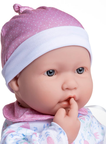 Jc Toys La Baby Caucasian 20-Inch Small Soft Body Baby Doll | Washable |Removable Pink Floral Outfit W/ Hat, Pacifier & Magic Bottle | For Children 12 Months +