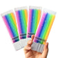 Apluselection 40-Count Rainbow Birthday Candles, Tall Thin Birthday Cake Candles Set, Rainbow Cupcake/Cake Decorations