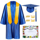Mukum Kindergarten Graduation Cap and Gown Set with Tassel 2025 Charms Graduations Stoles for Kid Preschool Kindergarten