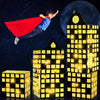 Weekgrat 6 Pcs Large Hero Party Favor Boxes with Light String 11 Inch Skyscraper City Gift Large Hero Theme Candy Treat Boxes Sk