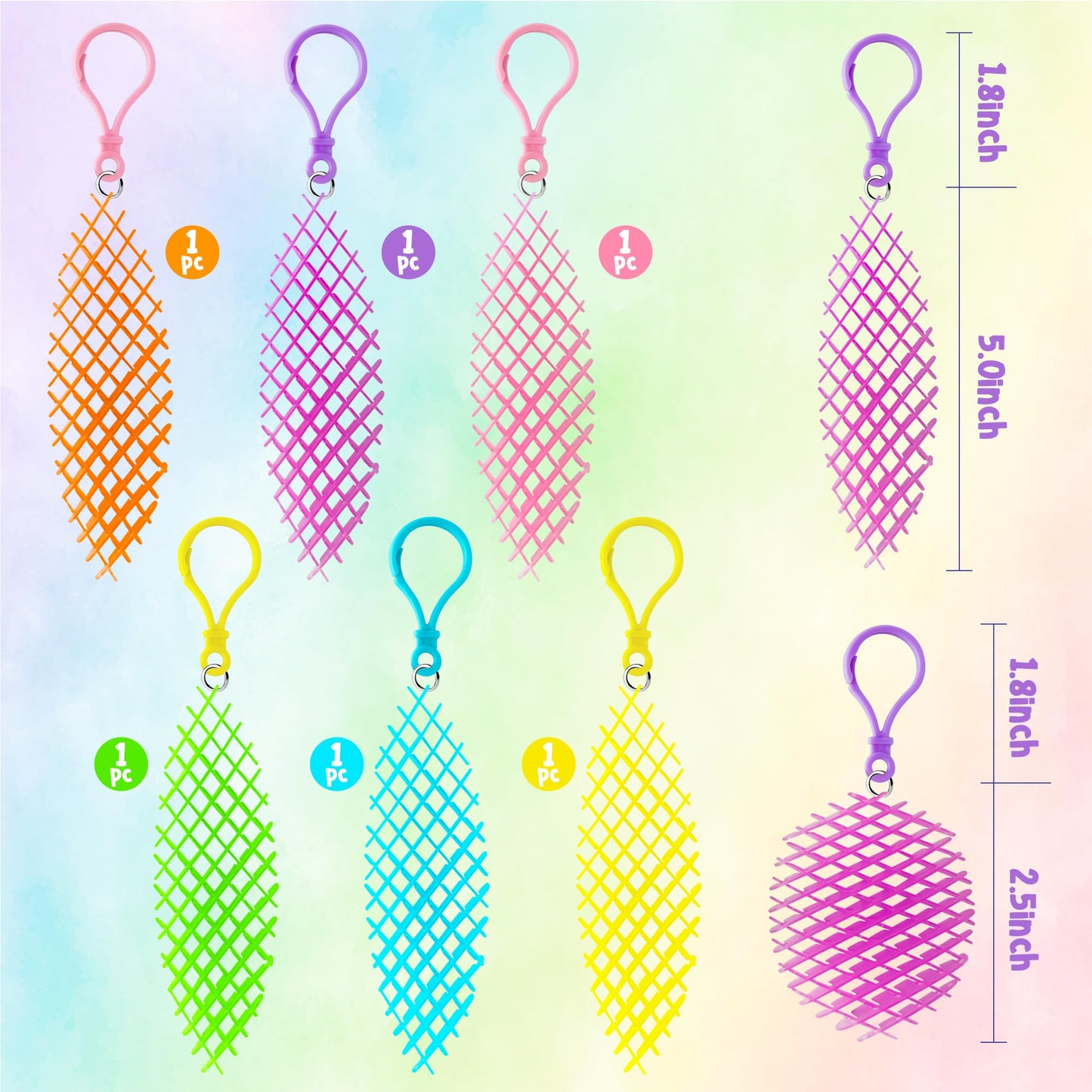 Wood Homing Fidget Worm Toy Keychains - 6PCS Resistance Fidget Toys Key Chains for Kids Fidget Worm Stress Anxiety Relief Toys for mature-themeds Cute Worm Shaped Ornament Key Ring Calming Sensory Hand Toys