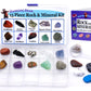 Dancing Bear -15 Pc Rock & Mineral Collection With Collector Box/Display Case, Id Sheet, Rock Book, Magnifying Glass, Beginner S