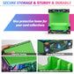 Uaono Card Storage Box For Mtg, Trading Card Deck Box Holds 1800+ With 6 Dividers, Leather Printing Magnetic Closure Card Storage Case Fits Tcg Ccg Sports Cards (Green, Tree)