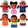 6 Pcs Family Hand Puppets 12 Inch Grandparents, Mom & Dad, Brother & Sister Plush Hand Puppet Toys Role-Play Toy Puppets For Kids Storytelling Imaginative Pretend Play Teaching Preschool(6 Family B)