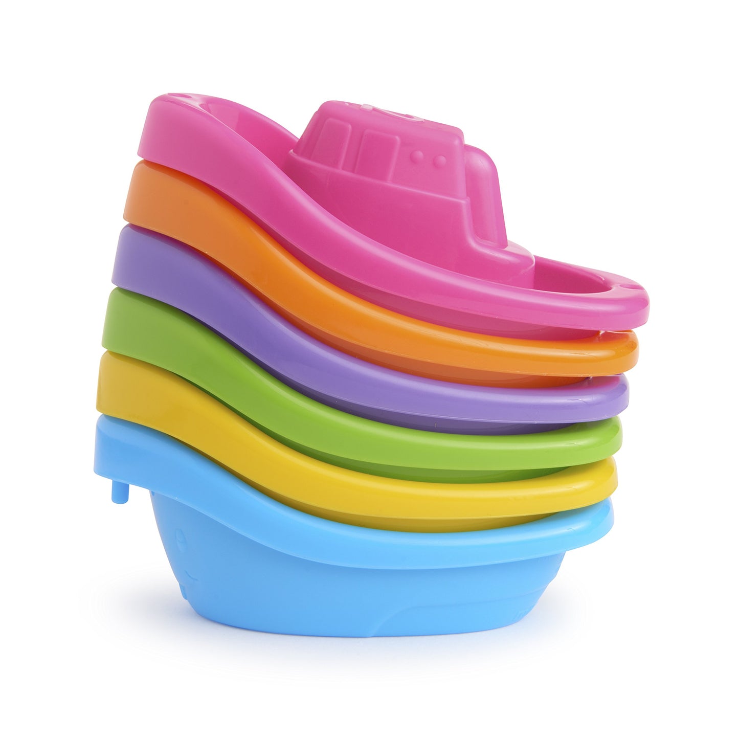 Munchkin Little Boat Train Bath Toy Set - 6 Piece Plastic Fun for Babies and Toddlers, Model 15843