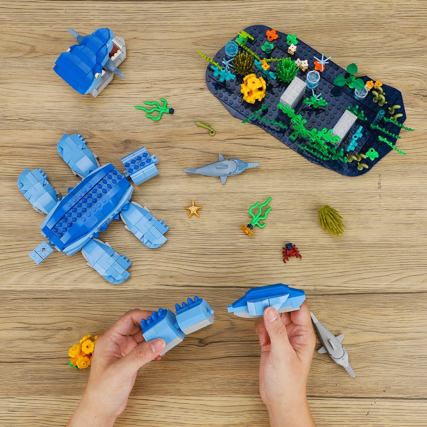 Mov stone Dinosaur World Mosasaurus Building Set - 787 Pcs, Plastic, Compatible with Lego, Ideal Gift for Boys 8-14 and Adults