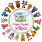 18 PCS Finger Puppets Set Mini Stuffed Animals for Storytelling Teaching Playtime Schools Birthday Party Gift Favor Supplies