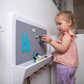 Utex 2 In 1 Building Block Wall For Lego, Activity Wall Panel For Kids With Shelf And Hooks, Wood Kids Wall Shelf For Kids Room, Playrooom, Nursery