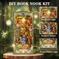Diy Book Nook Kit, Diy Miniature Dollhouse Kit For Adults And Teens, Book Nook Bookshelf Insert Decor 3D Wooden Puzzle Bookend M
