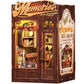 Fsolis Book Nook Kit  DIY Miniature Room House Kit for mature-themed Activity Bookshelf Decor Puzzle Booknook Gifts for Women Teenagers Craft Lovers(Memories Music Bookshop)