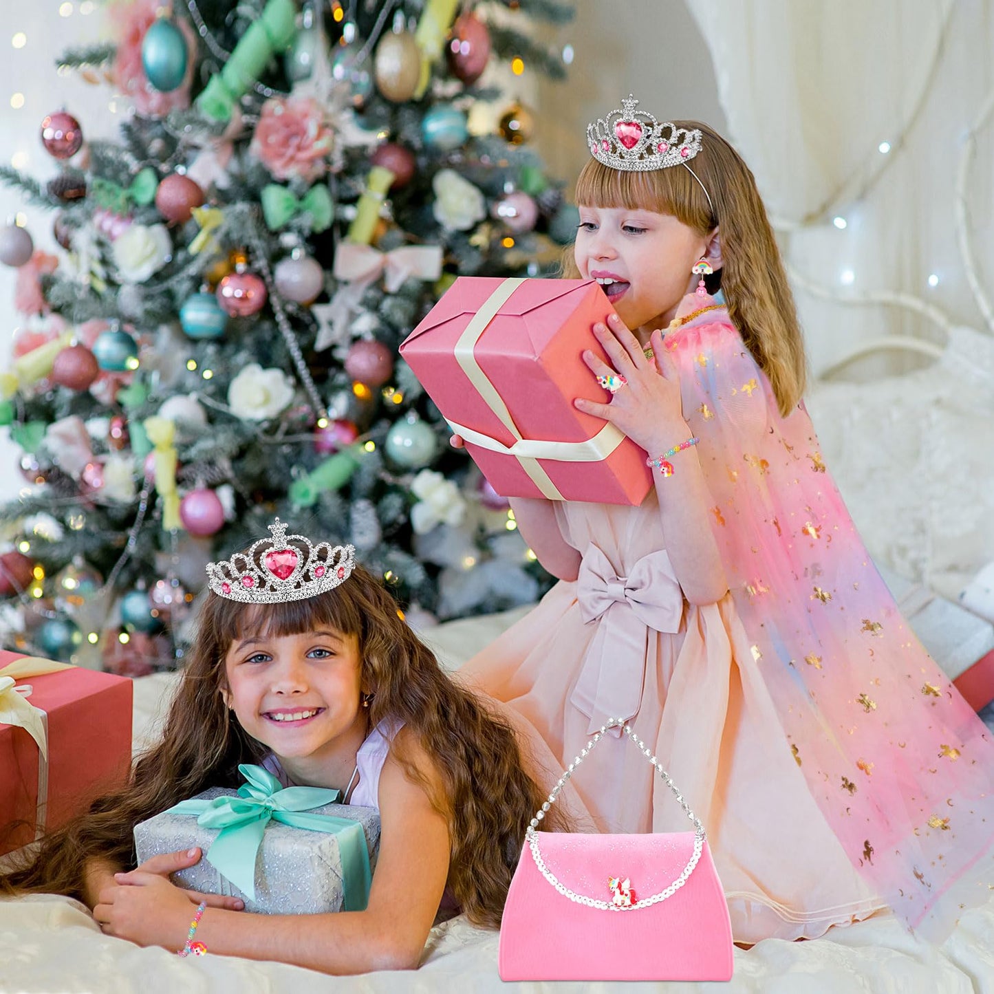 Yaoobey Princess Dress Up Clothes For Girls 4-6,Unicorn Princess Easter Costumes Toys For Girls 3 4 5 6 7 Year Old Christmas Bir