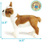 TigerHart Plush Boston Terrier Boxer Stuffed Animal - 14.5 Inch, White, Fabric-Wrapped Plastic Legs, Model 00721107392385