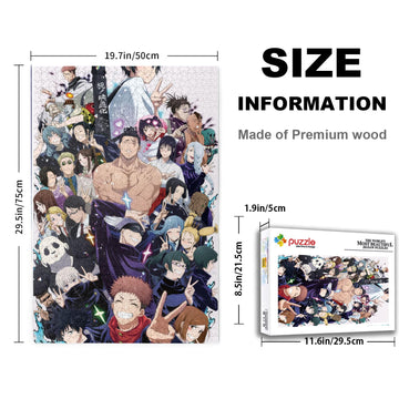 Wsrxdmsn Anime Jigsaw Puzzles For Adults 1000 Pieces Wooden Collage Puzzle Art Teens 29.5X20 In