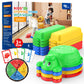 16 Pcs Balance Beam And Stepping Stones For Kids - 4 Turtle Shape Stepping Stones And 12 Connectable Beams With Sound Feature,Co