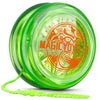 Looping Yoyo Responsive YoYo for Kids Beginners, 2A Loop Yo-yo Starter Yo Yo Easy to Play Basic String Tricks (D1 Green, Diamete