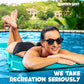 TRC Recreation Splash 1.25 Inch Thick Foam Swimming Pool Float Mat Large mature-themed Lounger with Built-in Roll Pillow  Tropical Teal
