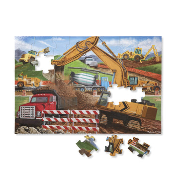 Melissa & Doug Building Site Jumbo Jigsaw Floor Puzzle - 48 Pcs - Fsc Certified
