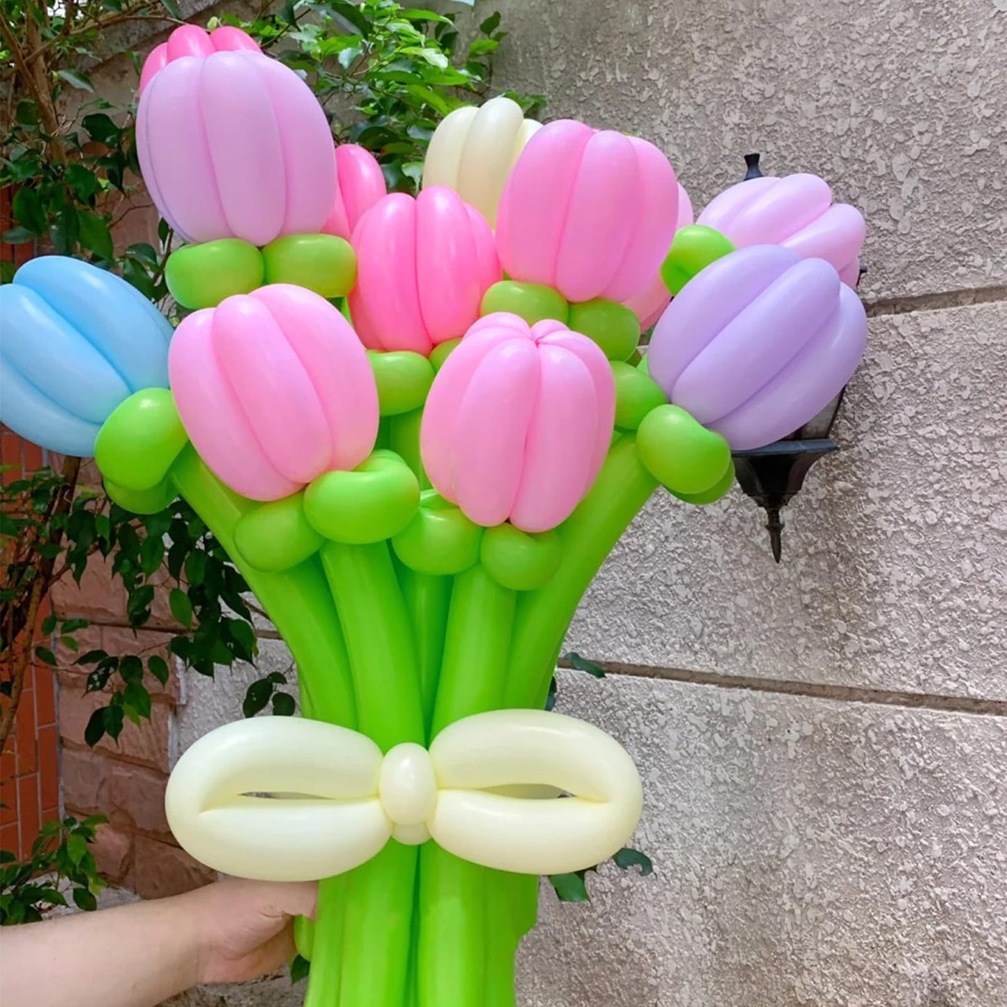 Pink 260 Long Balloons 100 Pack Matte Pink Modeling Long Magic Balloons Thickening Latex Twisting Diy Animal Balloon For Birthda
