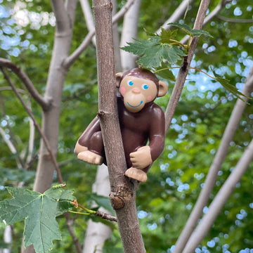 Haba Little Friends Monkey - Chunky Plastic Zoo Animal Toy Figure (2.5' Tall)