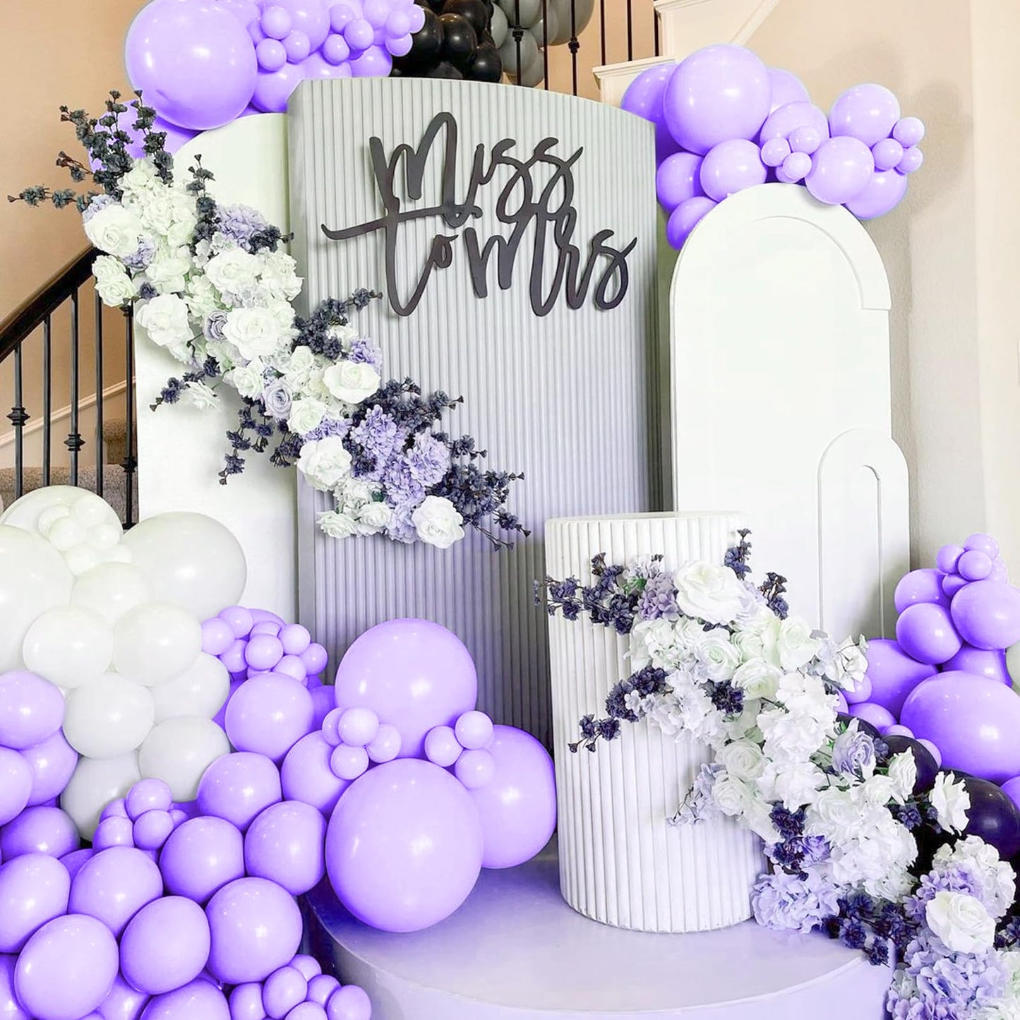 200 Pieces Pastel Purple Balloon Arch Kit Light Purple Balloons Lilac Balloon Garland Lavender Balloon Arch Kit For Purple Weddi