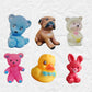 Jbm Enterprise Squeezy Animal Toys For Toddlers And Babies  Soft Rubber Squeeze Bath Toys With 6 Cute Characters  NonToxic Se