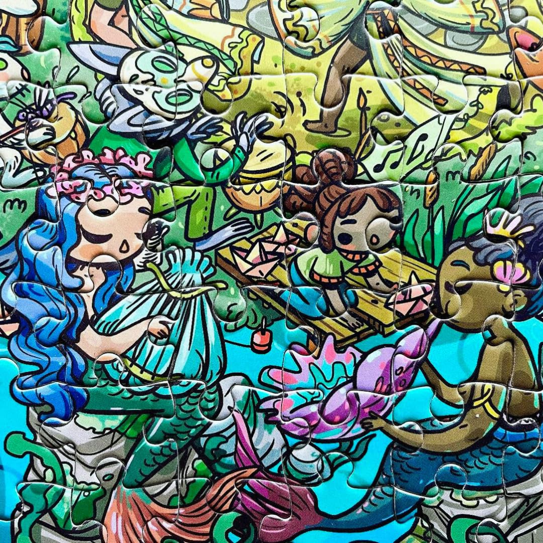 Woodland Soiree By Evermade - A Hidden Message Mystery Jigsaw Puzzle - 1000 Pieces, Beautifully Detailed 20'' X 28'' Frameable Art